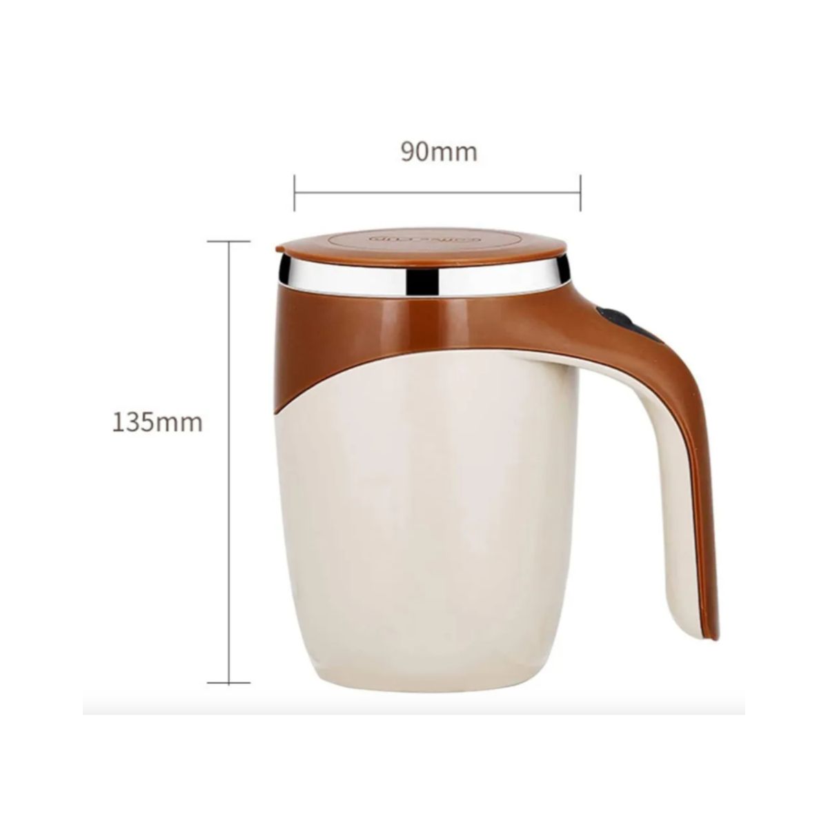 GENERICO - Taza Mezclador Magnético Automático De Bebidas 380 ML Beige