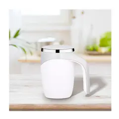 GENERICO - Taza Mezclador Magnético Automático De Bebidas 380 ML Blanco