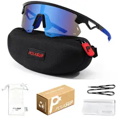POLASUP - Gafas Lentes de Sol Deportivos Polarizados UV400 Unisex correr ciclismo mujer hombre