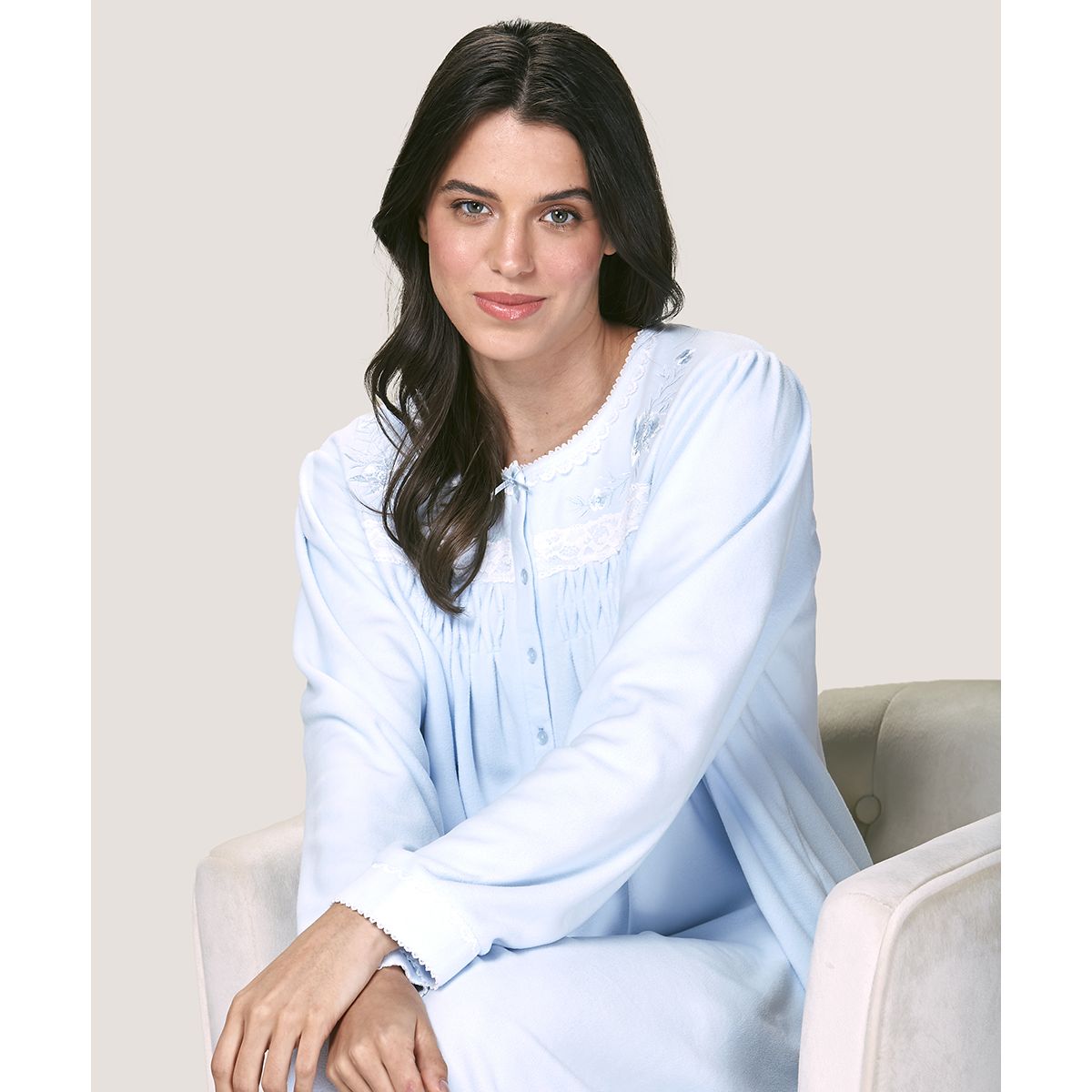 LADY GENNY - Camisa Micropolar Bordada - Comodidad Y Elegancia