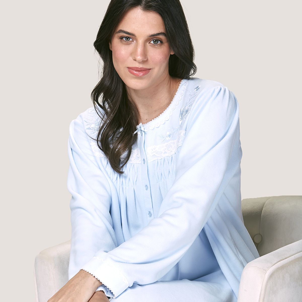 LADY GENNY - Camisa Micropolar Bordada - Comodidad Y Elegancia
