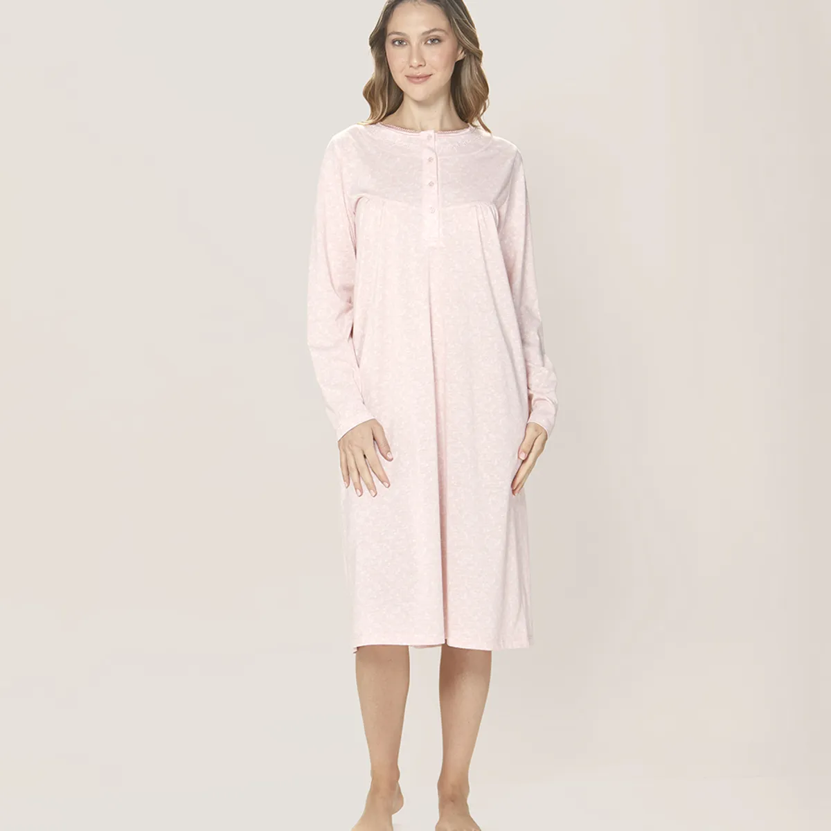 LADY GENNY - Camisa Cotton Floral Lady Genny - Comodidad Nocturna