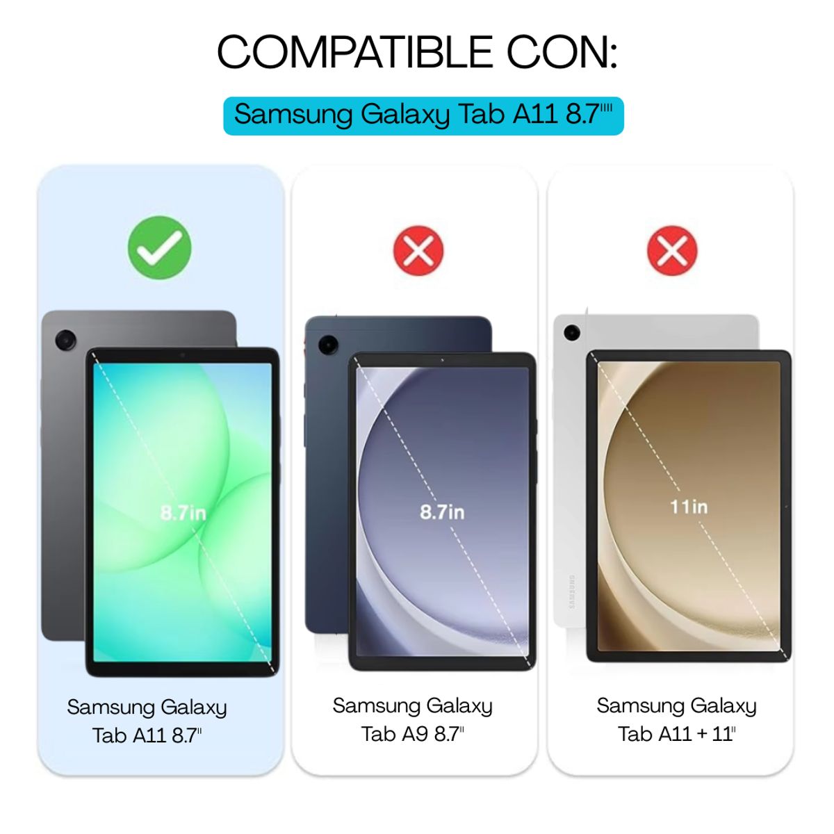 GENERICO - Carcasa Funda Para Samsung Galaxy Tab A11 8.7 Pulgadas Rosado