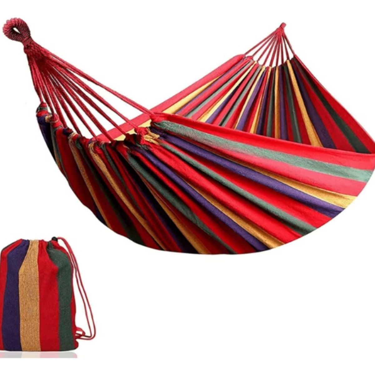 GENERICO - Hamaca Colgante Multicolor De Rayas 200x70