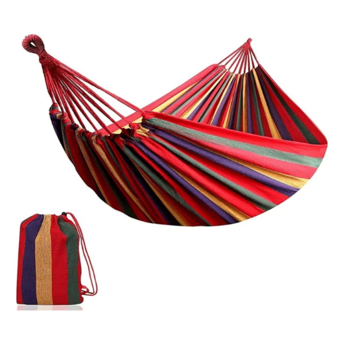 GENERICO - Hamaca Colgante Multicolor De Rayas 200x70