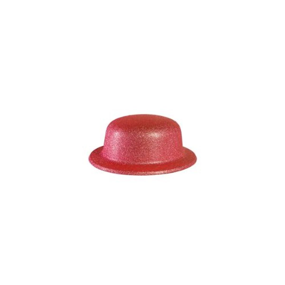 GENERICO - Sombrero de fiesta redondo con glitter rojo intenso