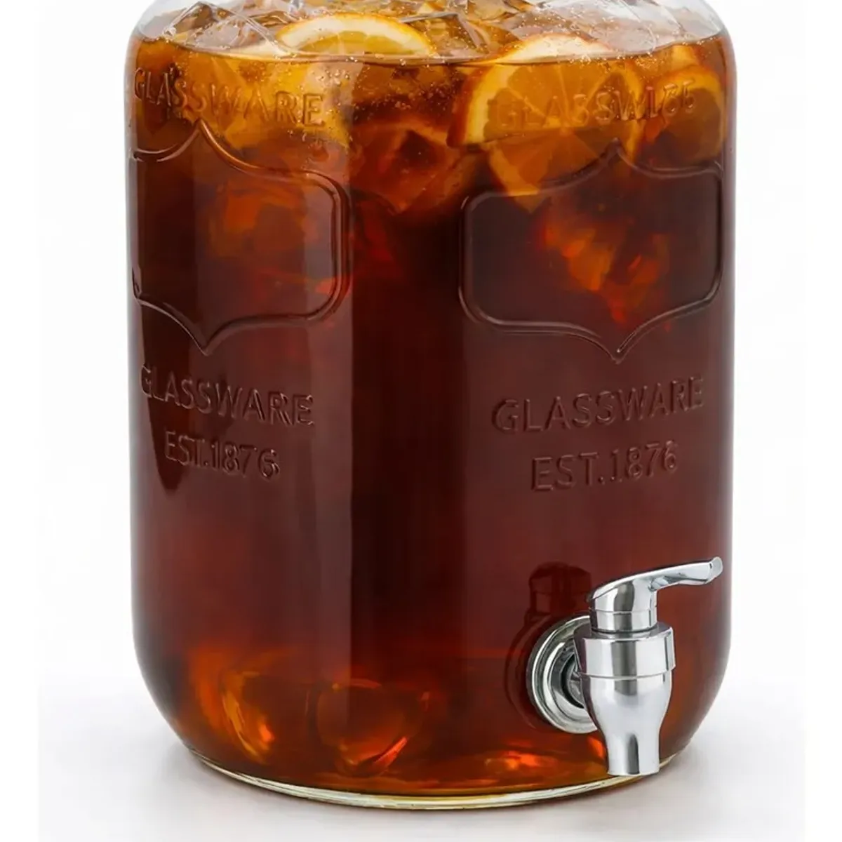 GENERICO - Frasco Dispensador Fiestas Jugo Agua Bebidas Vidrio Hogar 4l