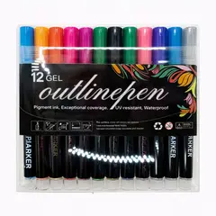 GENERICO - Lapiz Gel 12 Piezas Colores Surtidos Escritura Suave Pro UV