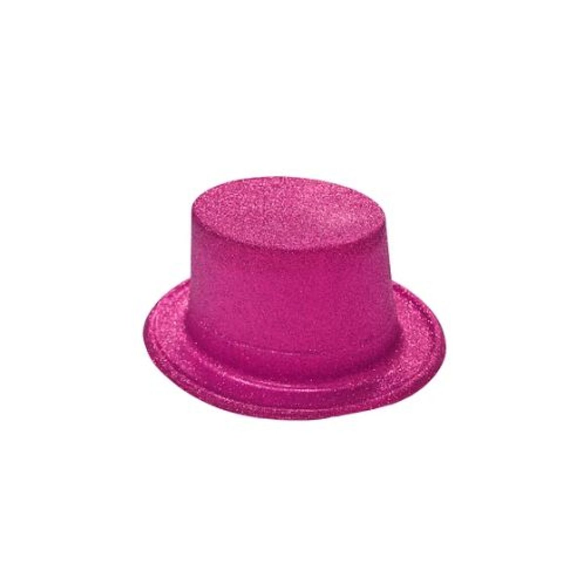 GENERICO - Sombrero alto con glitter rosa fucsia