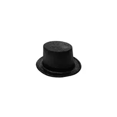 GENERICO - Sombrero alto con glitter negro