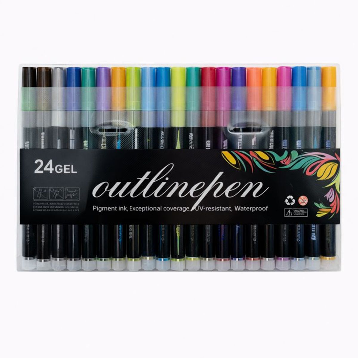 GENERICO - Lapiz Gel 24 Piezas Colores Metalicos Escritura ProPlus