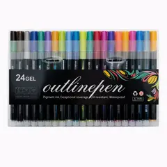 GENERICO - Lapiz Gel 24 Piezas Colores Metalicos Escritura ProPlus
