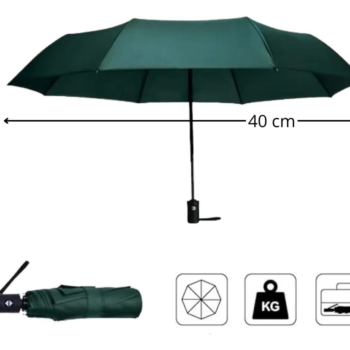 GENERICO - X2 Parasol Retractil Sombrilla Plegable Paragua Lluvia 8 Varill
