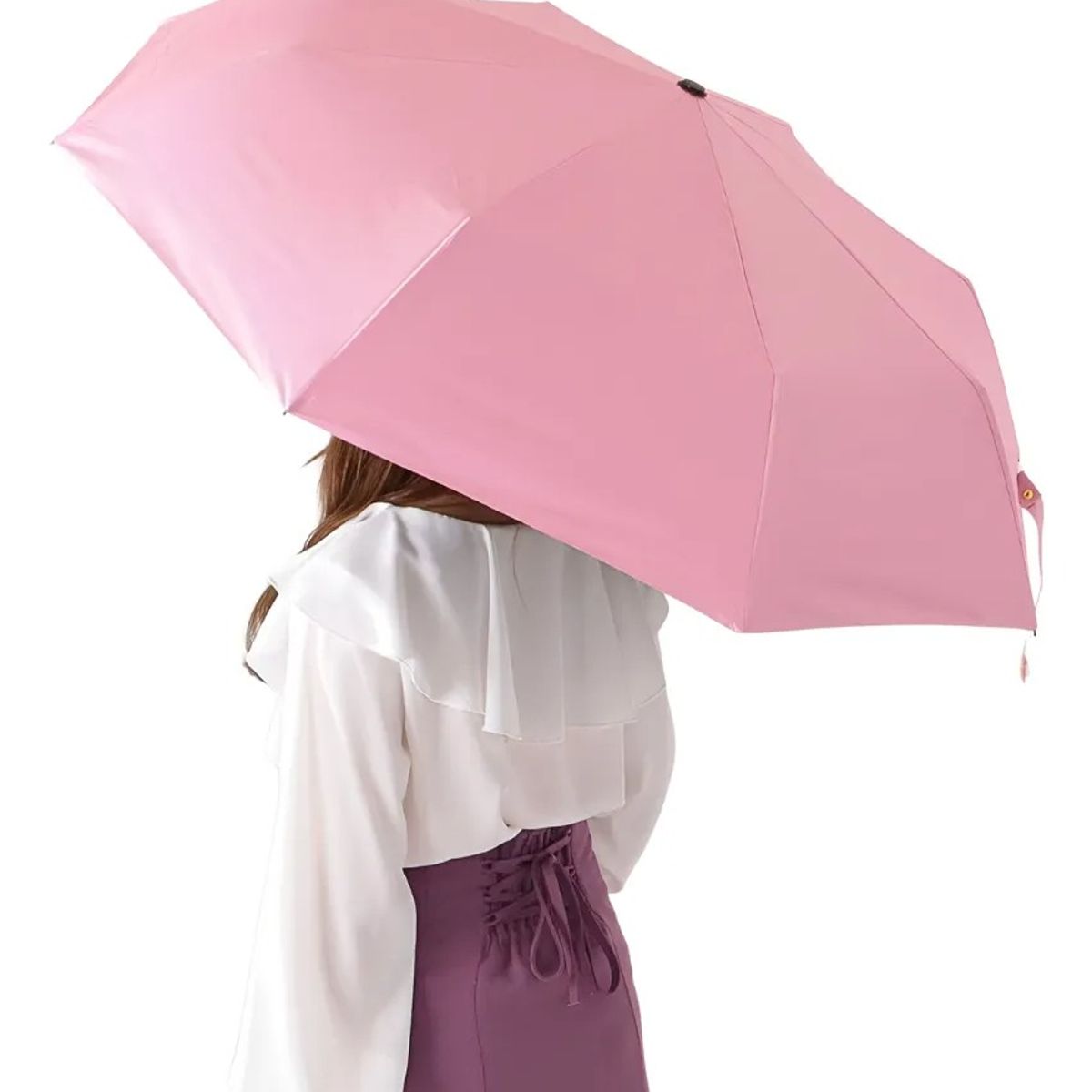 GENERICO - X2 Parasol Retractil Sombrilla Plegable Paragua Lluvia 8 Varill