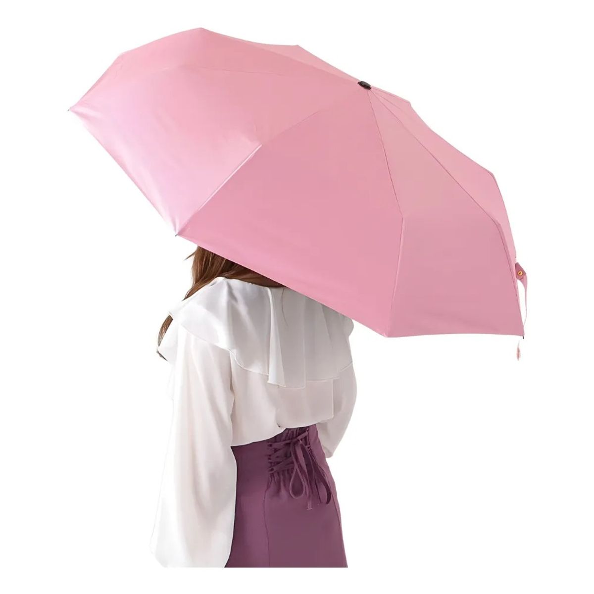 GENERICO - X2 Parasol Retractil Sombrilla Plegable Paragua Lluvia 8 Varill