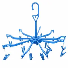 GENERICO - Colgador Ropa Plegable 16 Clips Portatil Tendedero Hogar Pro