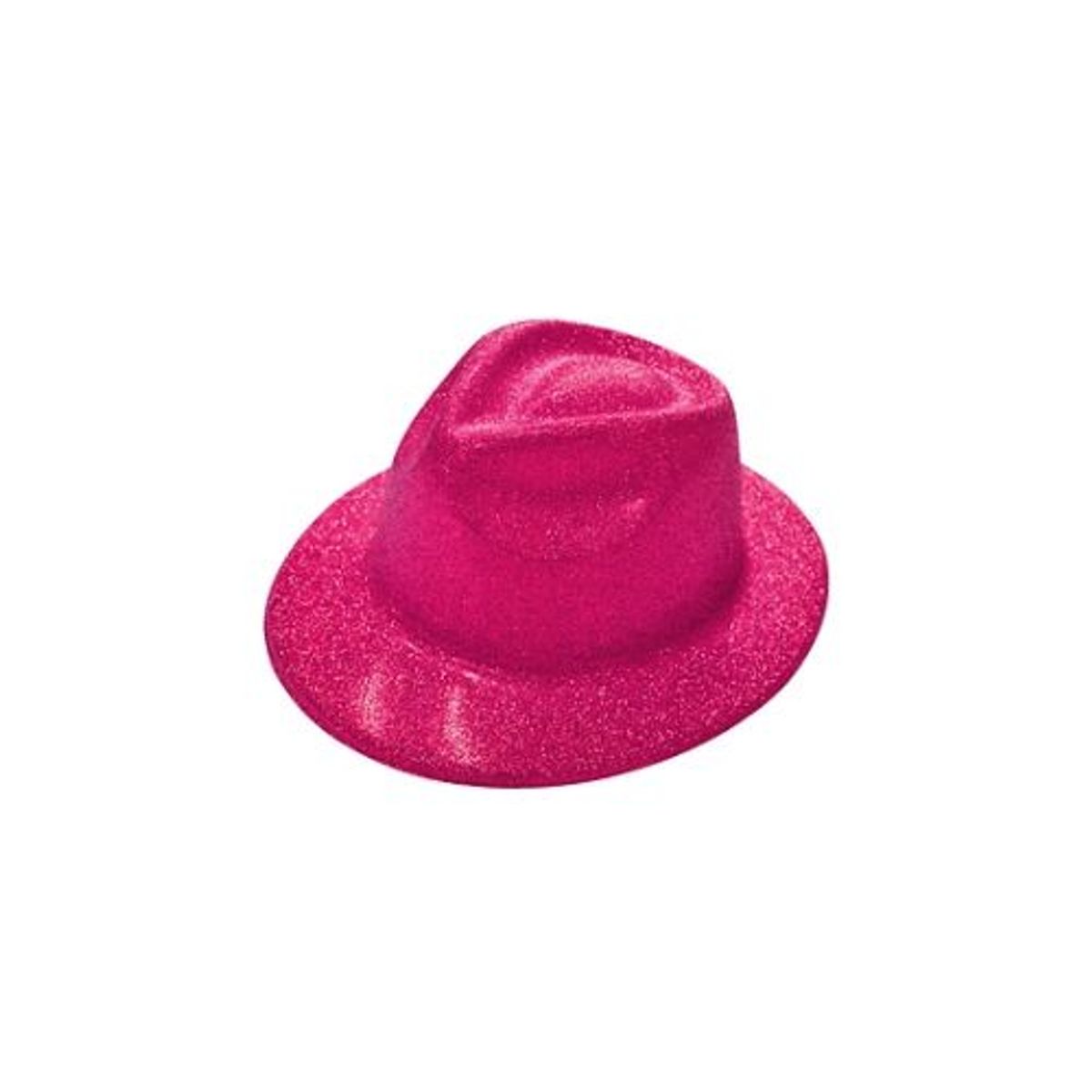 GENERICO - Sombrero vaquero con glitter rosa fucsia