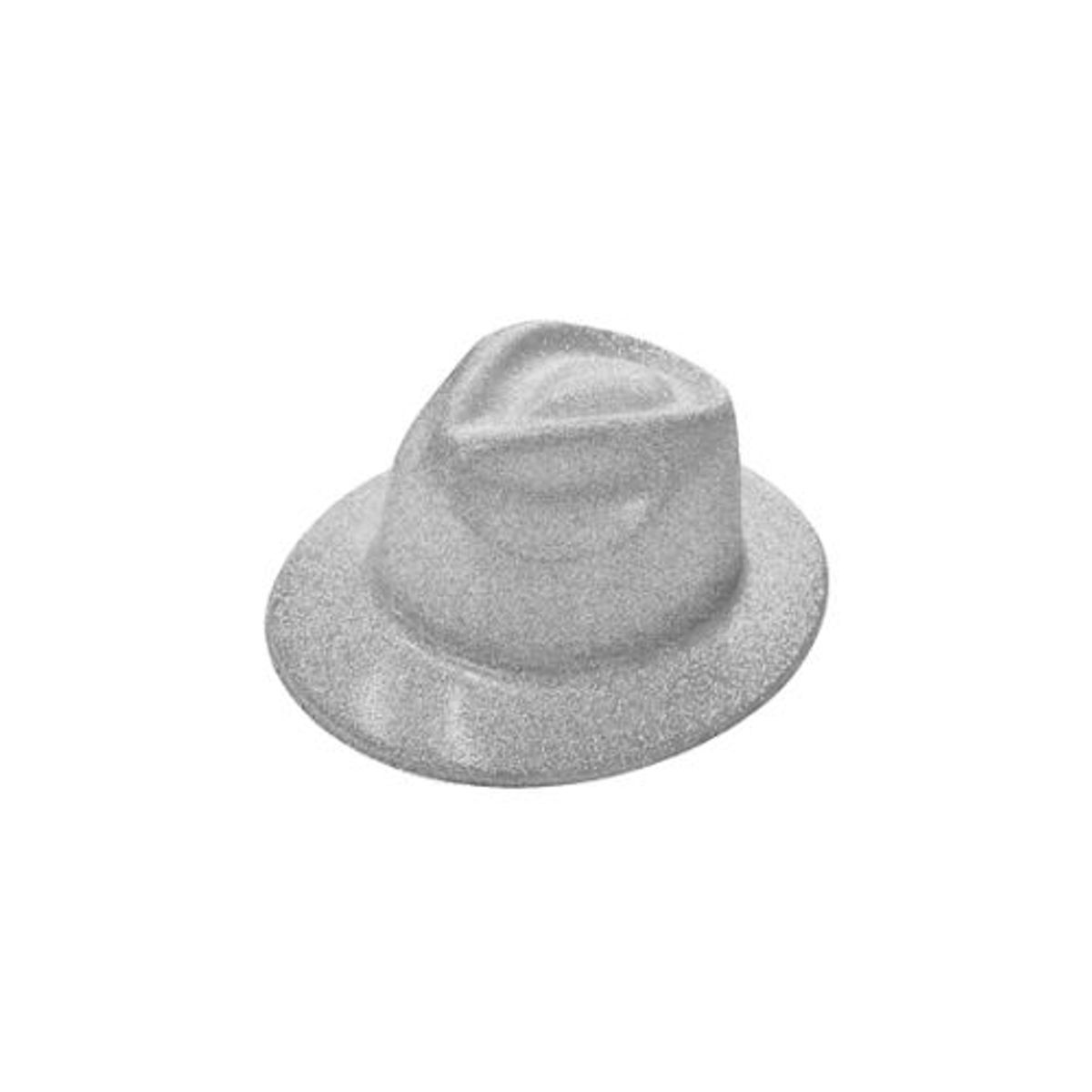 GENERICO - Sombrero vaquero con glitter plateado