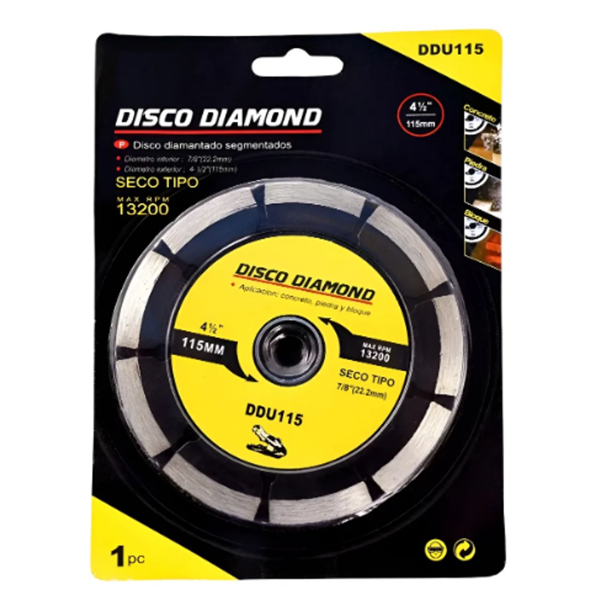 GENERICO - Disco Diamantado Cortes Rápidos 4 1/2 Ddu115h Tipo Seco