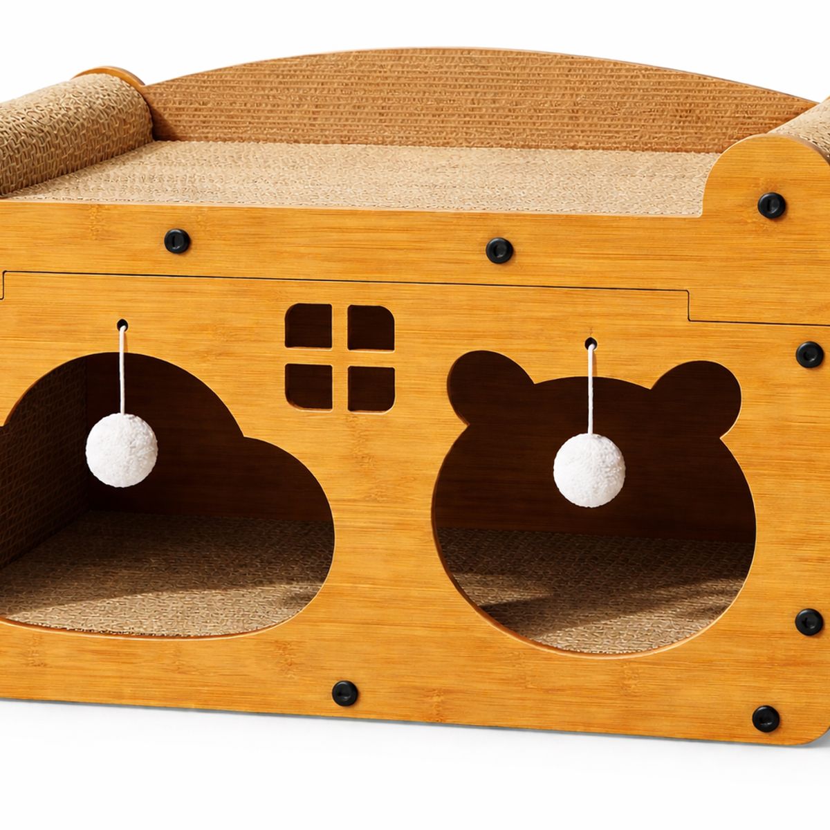 GENERICO - Rascador Tipo Casa Sofá De Cartón Para Gato Antiestrés