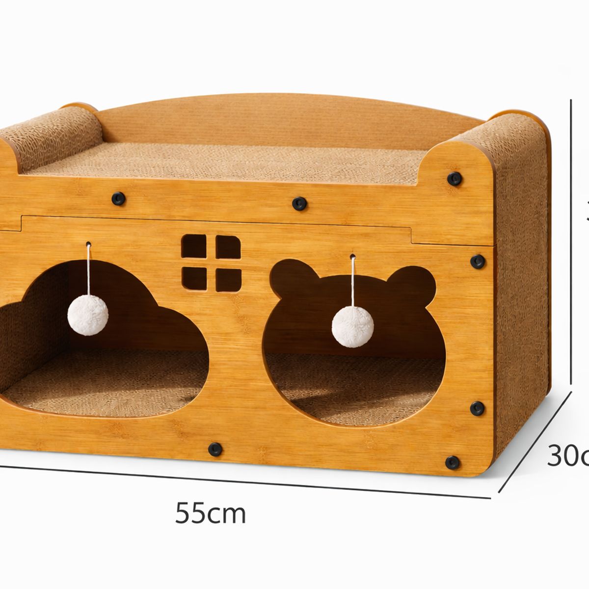 GENERICO - Rascador Tipo Casa Sofá De Cartón Para Gato Antiestrés