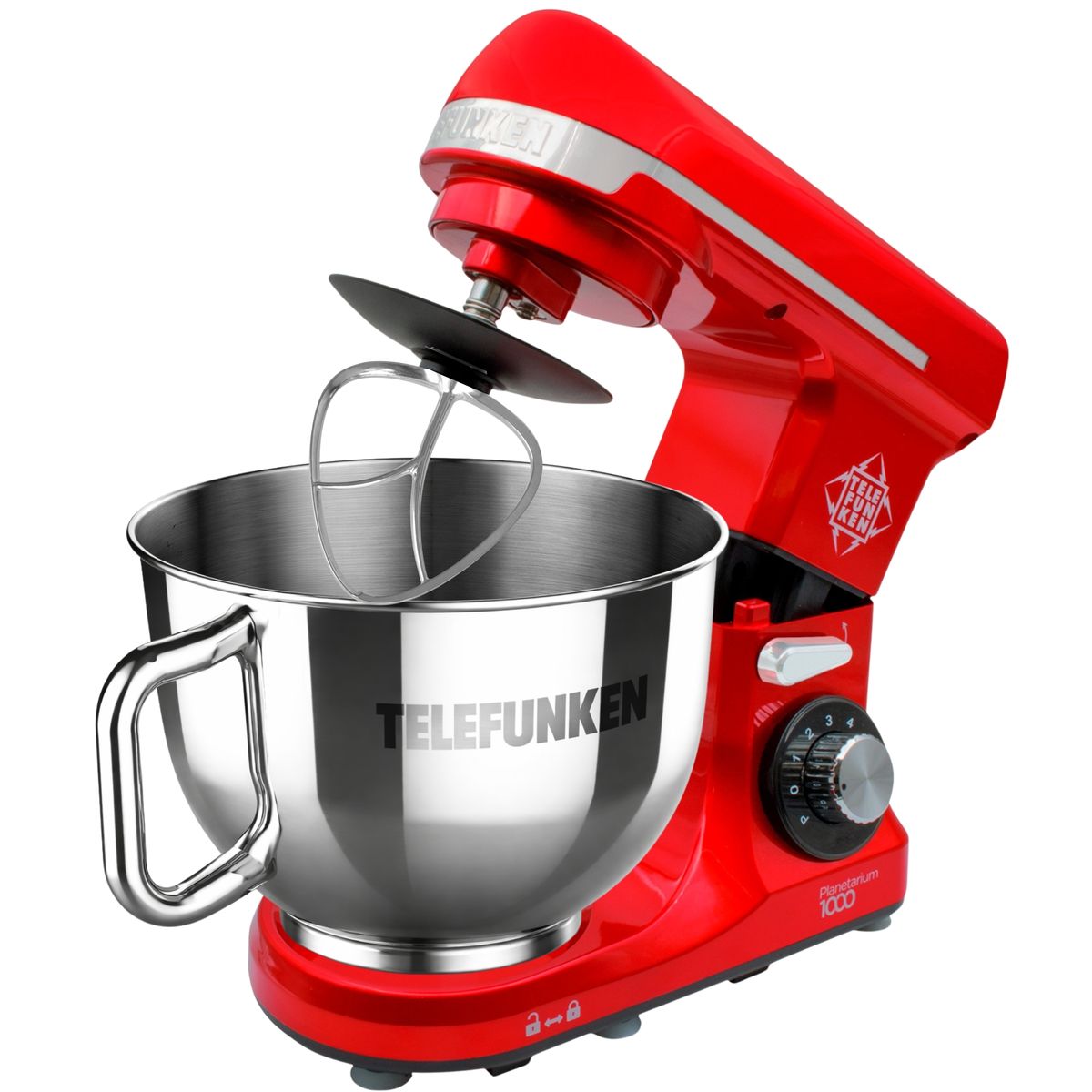 TELEFUNKEN - Batidora de Mesa Planetaria Telefunken 1100W 57Litros Vintage Edition