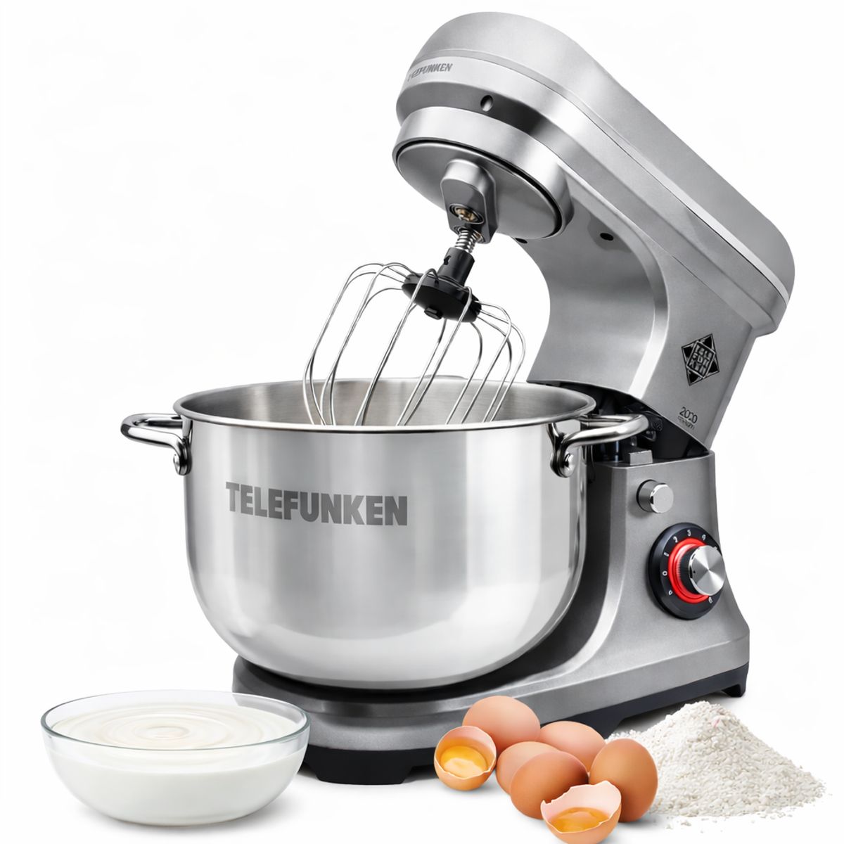 TELEFUNKEN - Batidora de Mesa Planetaria Telefunken 2000W 10L Vintage