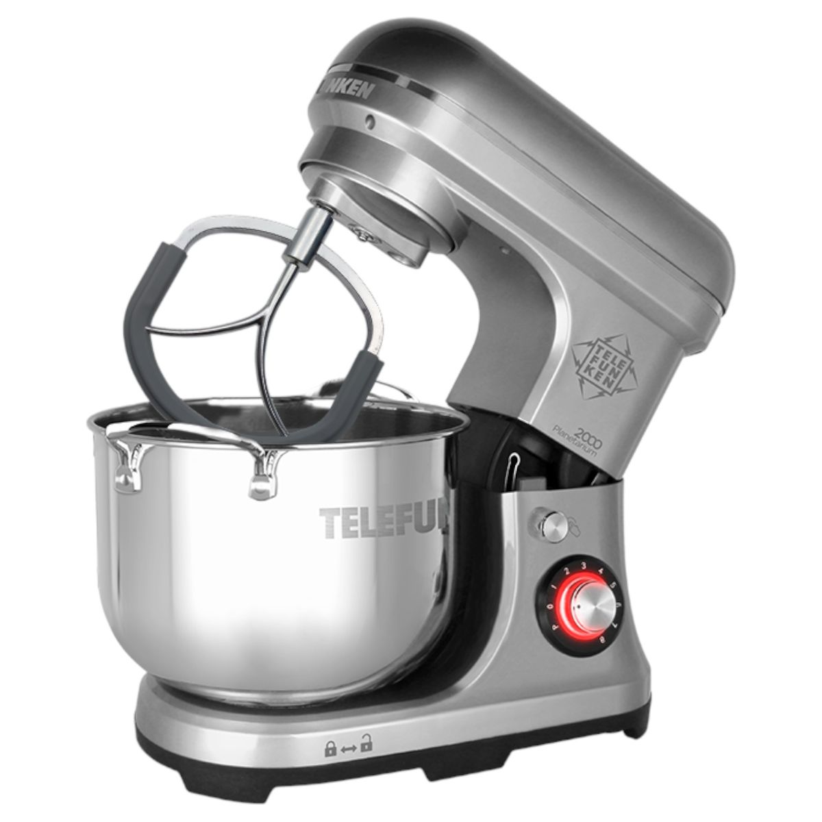 TELEFUNKEN - Batidora de Mesa Planetaria Telefunken 2000W 10L Vintage
