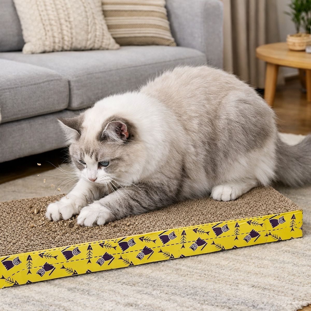 GENERICO - X2 Rascadores + Catnip Para Gato De Cartón Reciclado