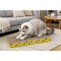 GENERICO - X2 Rascadores + Catnip Para Gato De Cartón Reciclado