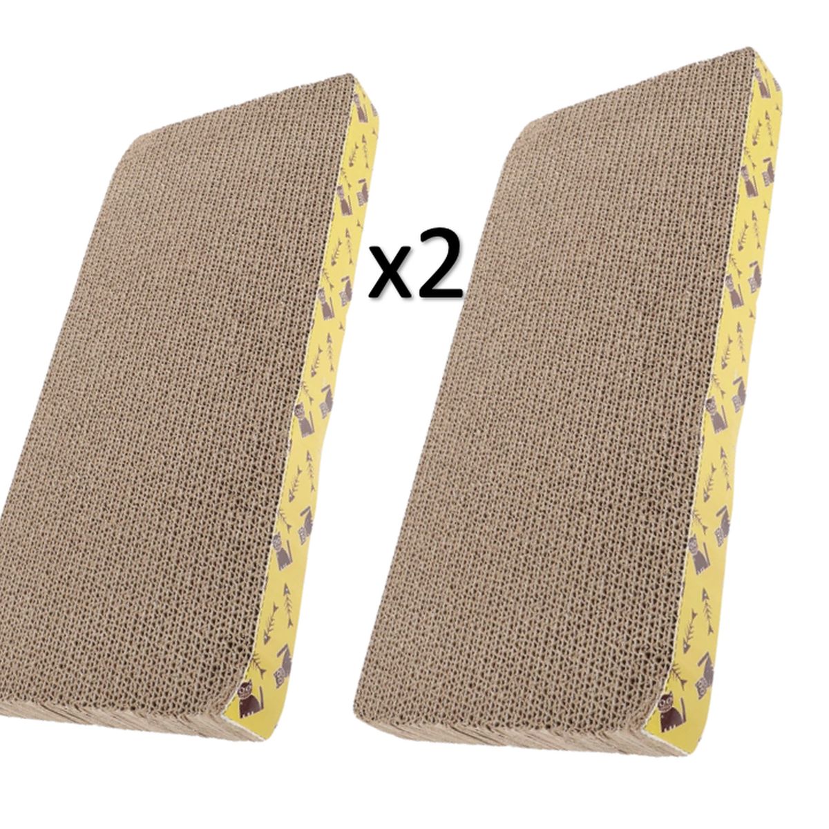 GENERICO - X2 Rascadores + Catnip Para Gato De Cartón Reciclado