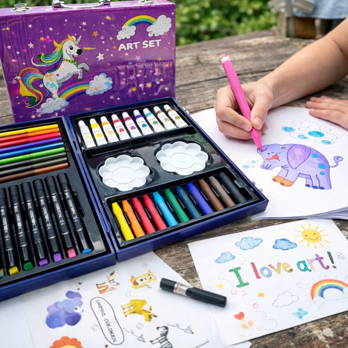 GENERICO - Maleta Arte Con Lapices 48 Piezas Dibujo Infantil