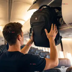 UTILISIMO - Mochila Viaje Cabina Impermeable Resistente Notebook 46cm Negro 23L