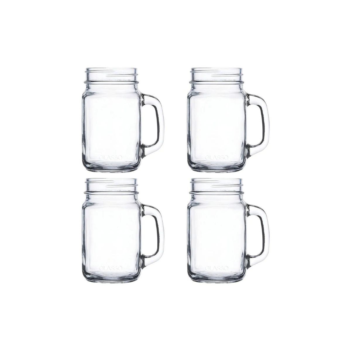 GLASSO - Set 4 Vasos Jarras Mason
