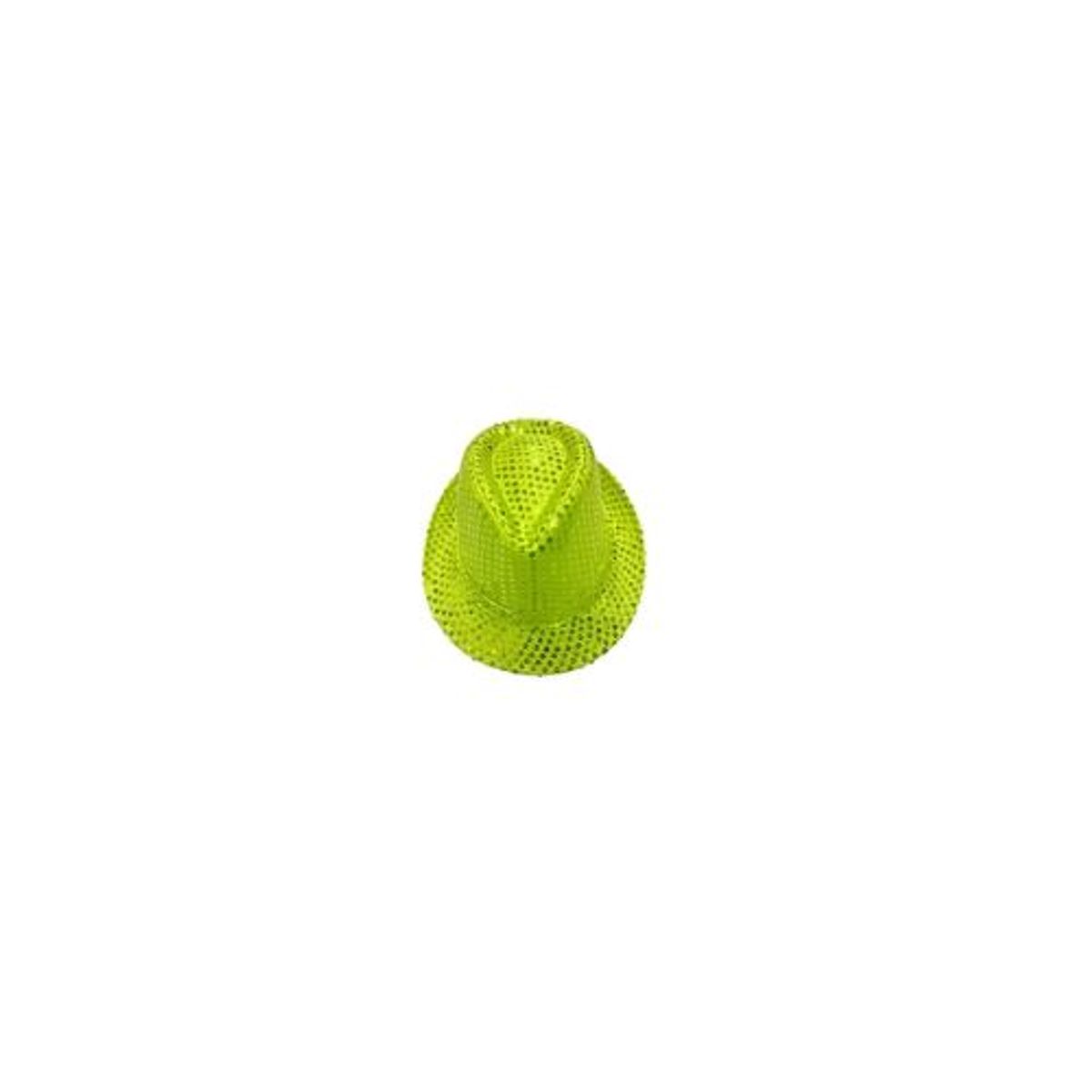 GENERICO - Sombrero lentejuelas amarillo verde neón