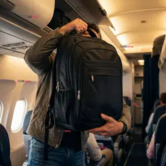 UTILISIMO - Mochila Jumbo Viaje Cabina Impermeable Resistente Notebook 53cm Negro 28L