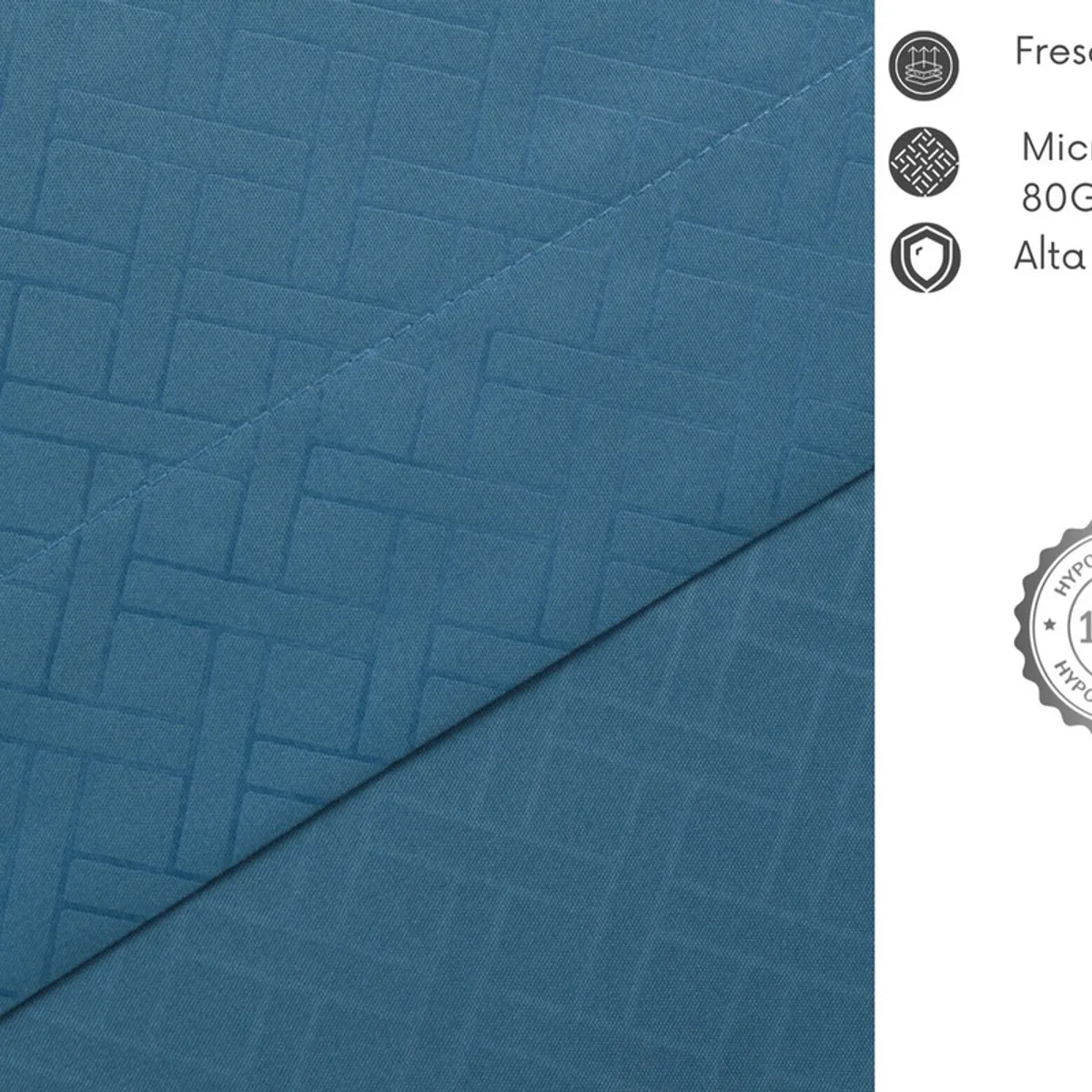 KEYHOME - Juego De Sabanas Keyhome 2 Plazas Embosse Microfibra Color Azul
