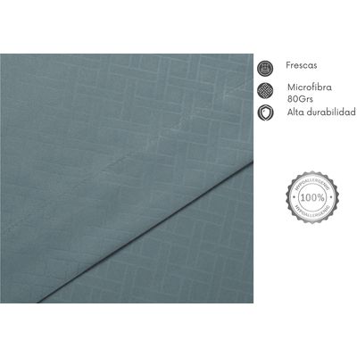 Imagen 2 del producto Juego De Sabanas 2 Plazas Embosse Microfibra Color Gris