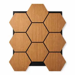 BYB - PANEL ACÚSTICO TIPO COLMENA 5PZS CAFÉ CLARO 81X66