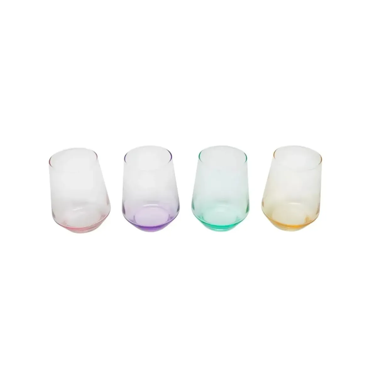 GLASSO - Set De 4 Vasos Glasso Fondo Colores