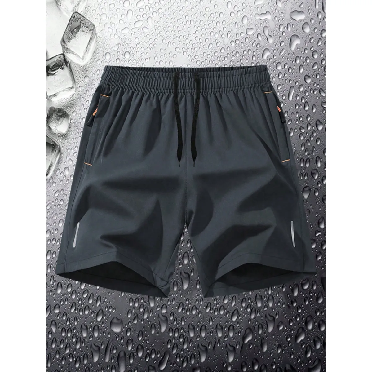 KIRAMA CLOTHING STORE - Short Deportivo Hombre con Cintura Elástica  Gris Oscuro