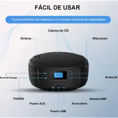 PHILIPS - Radio BT TAZ4300B37 CD USB AUX FM