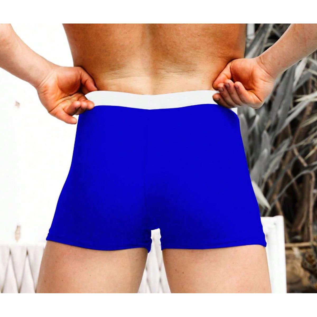 KIRAMA CLOTHING STORE - Short de Baño Hombre Deportivo con Rayas Laterales  Azul