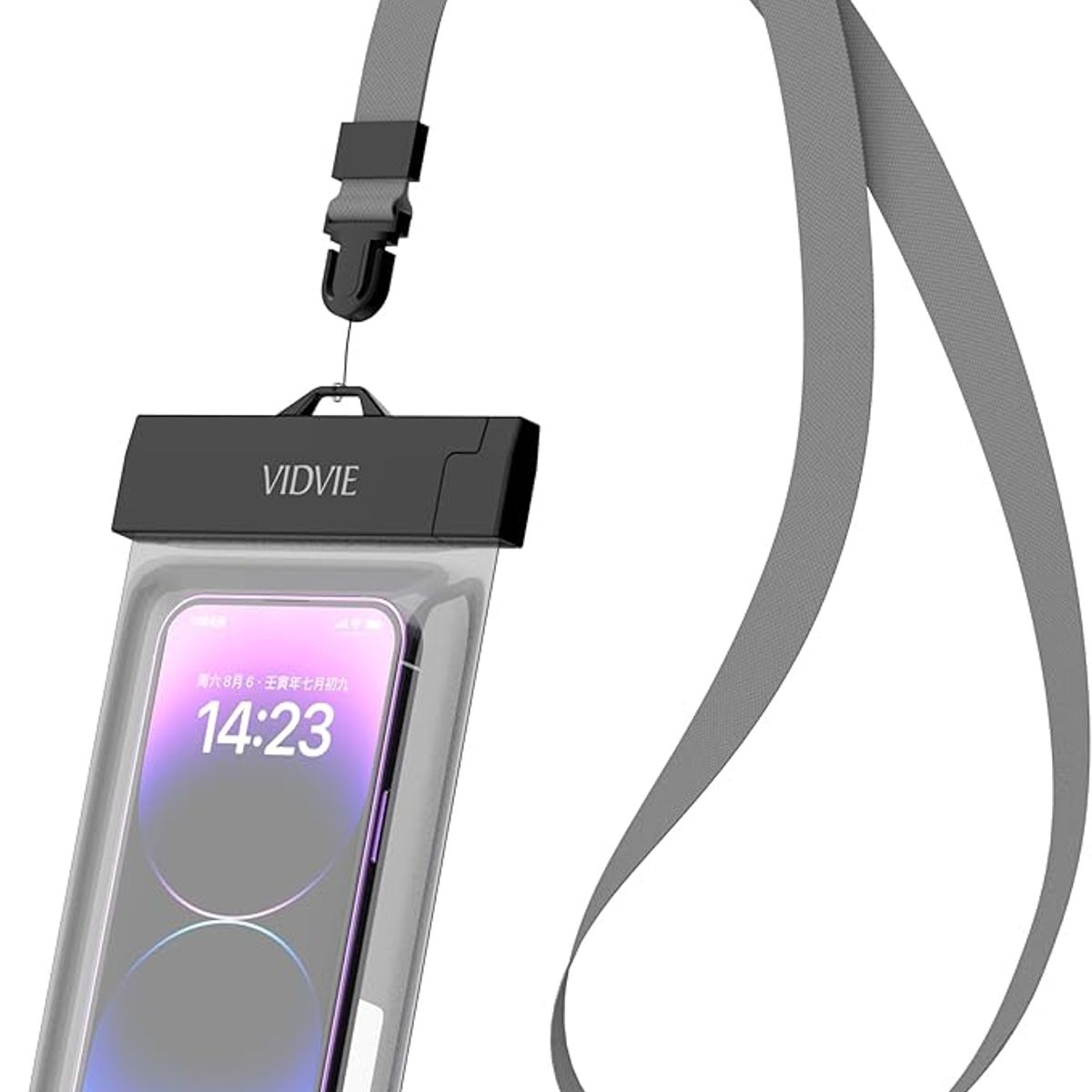 GENERICO - FUNDA IMPERMEABLE IPX8 TELEFONO 7.2 PULGADAS NEGRO TRANSPARENTE