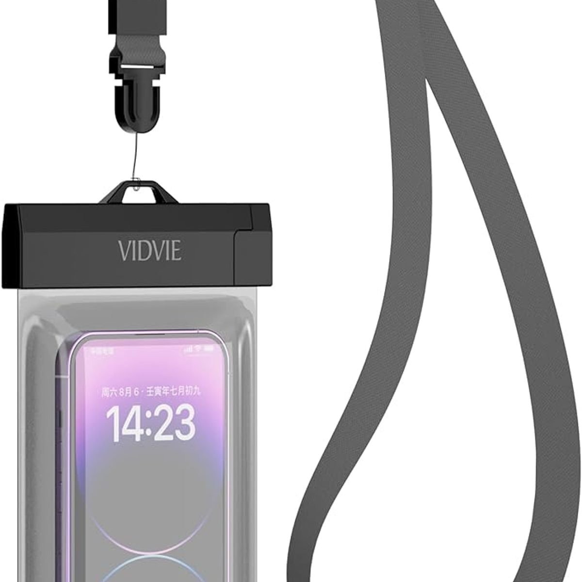 GENERICO - FUNDA IMPERMEABLE IPX8 TELEFONO 7.2 PULGADAS NEGRO TRANSPARENTE