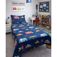 GENERICO - CUBRECAMA QUILT DE VERANO INFANTIL PLAZA Y MEDIA