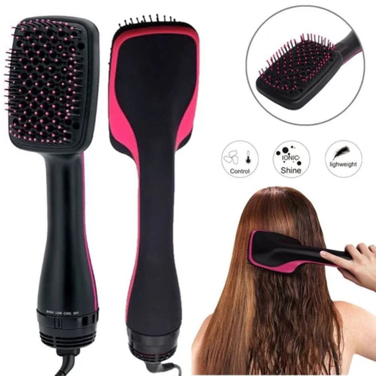 MOVI - CEPILLO Y  SECADOR DE PELO 2 EN 1