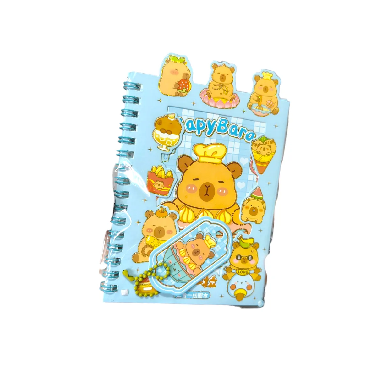GENERICO - LIBRETA STICKERS CAPIBARA HOJAS DE ESQUELAS Y MUCHOS STICKERS