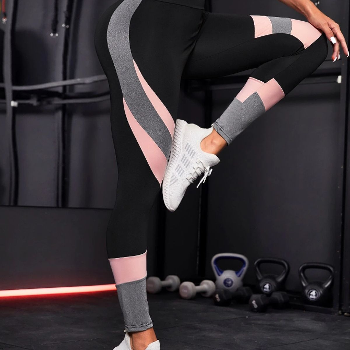 KIRAMA CLOTHING STORE - Leggings Deportivos Mujer Talle Alto Color Combinado  Negro