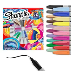 SHARPIE - Ruleta Espacio Punta Fina 20 Unid Edición Limitada